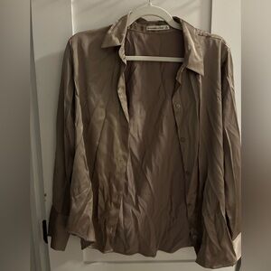Abercrombie & Fitch Women's Brown button down